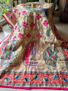 Birds and Ladies Phulkari Dupatta