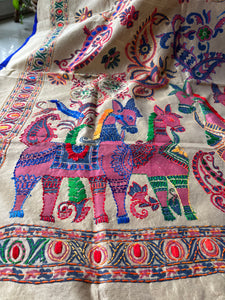 Pink Horses Phulkari Dupatta