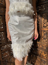 Load image into Gallery viewer, White and Silver Feather Skirt