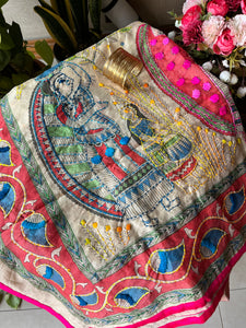 Birds and Ladies Phulkari Dupatta