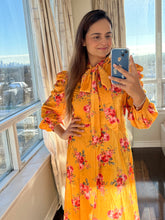 Load image into Gallery viewer, Vibrant Yellow Velvet Dress