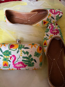 Flamingo Jutti and Clutch Set