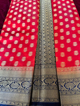 Load image into Gallery viewer, Red Banarsi Saree