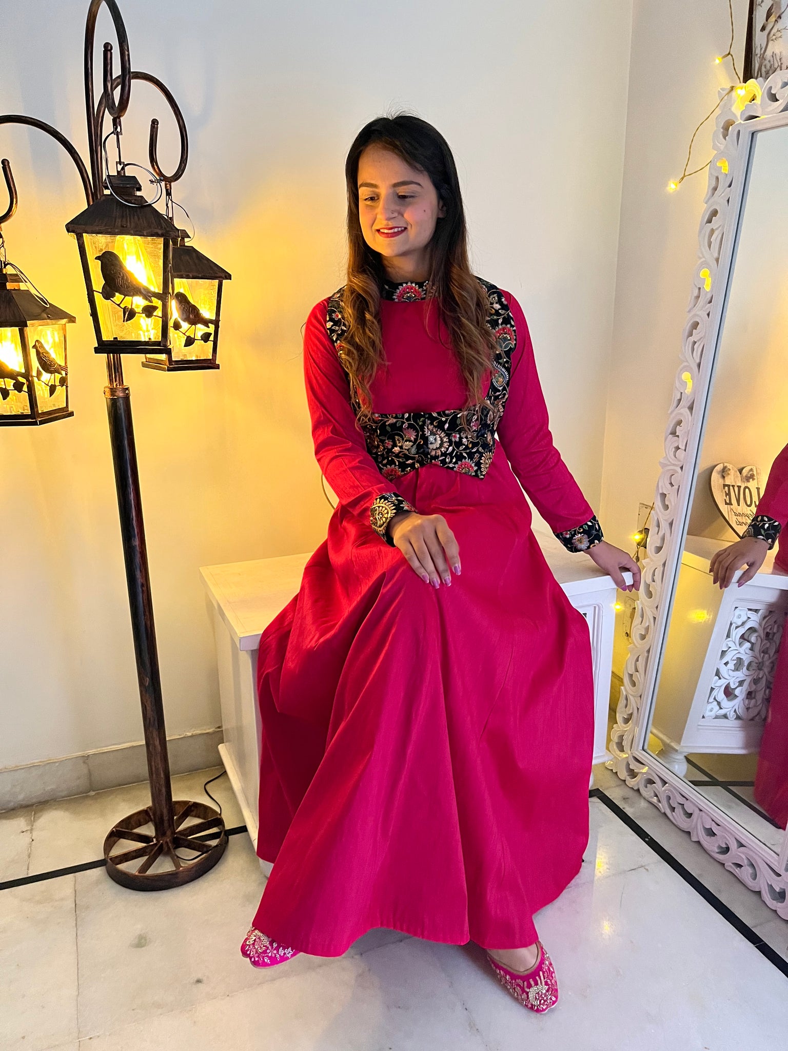 Red Punjabi Patiyala Suit with Koti For Women – Ville Fashions