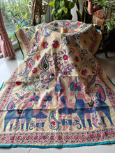 Load image into Gallery viewer, Blue Horses Phulkari Dupatta