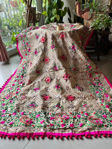 Floral Phulkari Dupatta