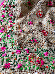 Floral Phulkari Dupatta