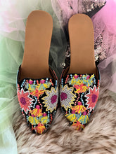 Load image into Gallery viewer, Black Multi Embroidered Heels