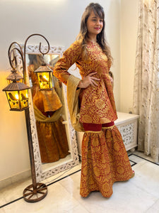 Maroon Gharara Set