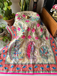 Birds and Ladies Phulkari Dupatta