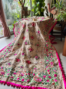 Floral Phulkari Dupatta