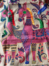 Load image into Gallery viewer, Pink Horses Phulkari Dupatta