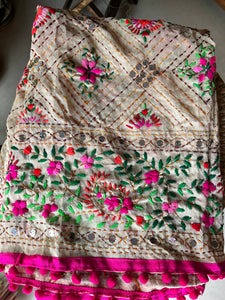 Floral Phulkari Dupatta