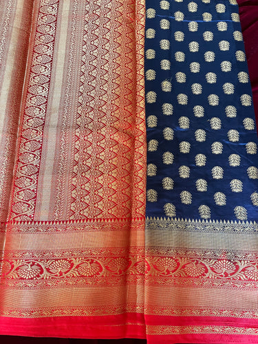 Navy Booti Banarsi Saree