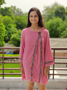 Blush Pink Fringe Dress