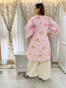 Baby Pink Gotapatti Palazzo Suit Set