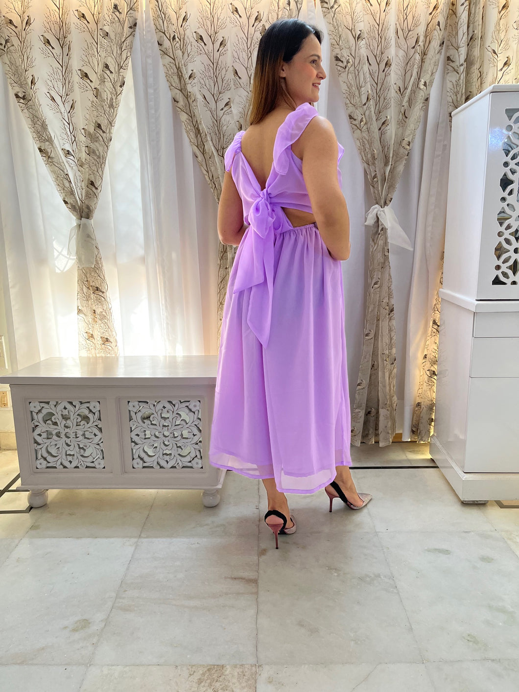 Lilac Love Back Tie  Dress