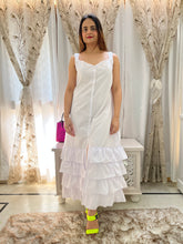 Load image into Gallery viewer, White Frill Long Shirt Dress