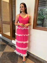 Load image into Gallery viewer, Pink Polka Dot Long Dress