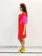 Load image into Gallery viewer, Red Drop Shoulder Dress