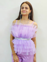 Load image into Gallery viewer, Mauve Tulle Top with Detachable Belt