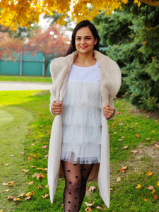 White Flutter Dress