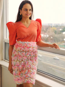 Luxurious Floral Work Skirt