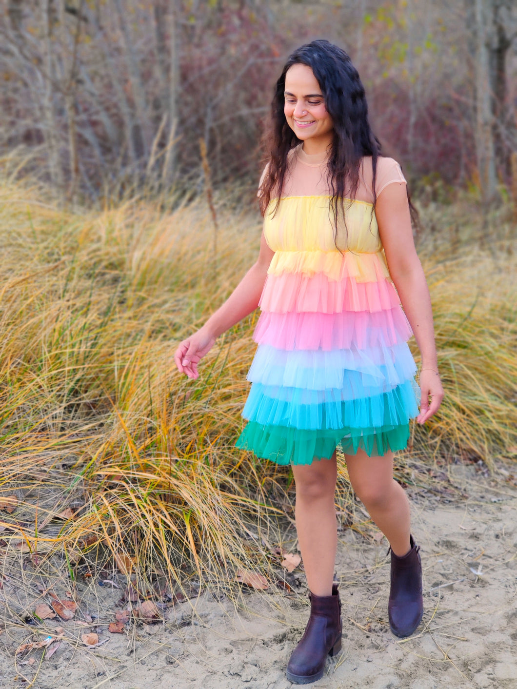 Rainbow Tulle Dress