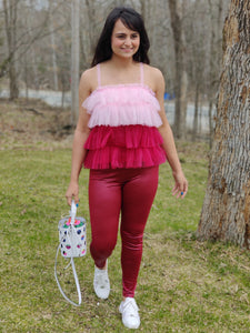 Ombre Pink Tulle Top