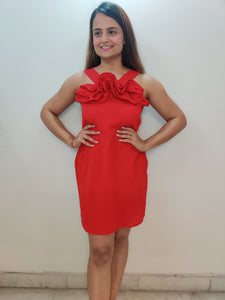 Red Ruffle Dress