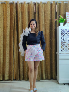 Cupcake Paper Bag Shorts with Belt