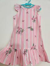 Load image into Gallery viewer, Kids Botanical Stripes Dress